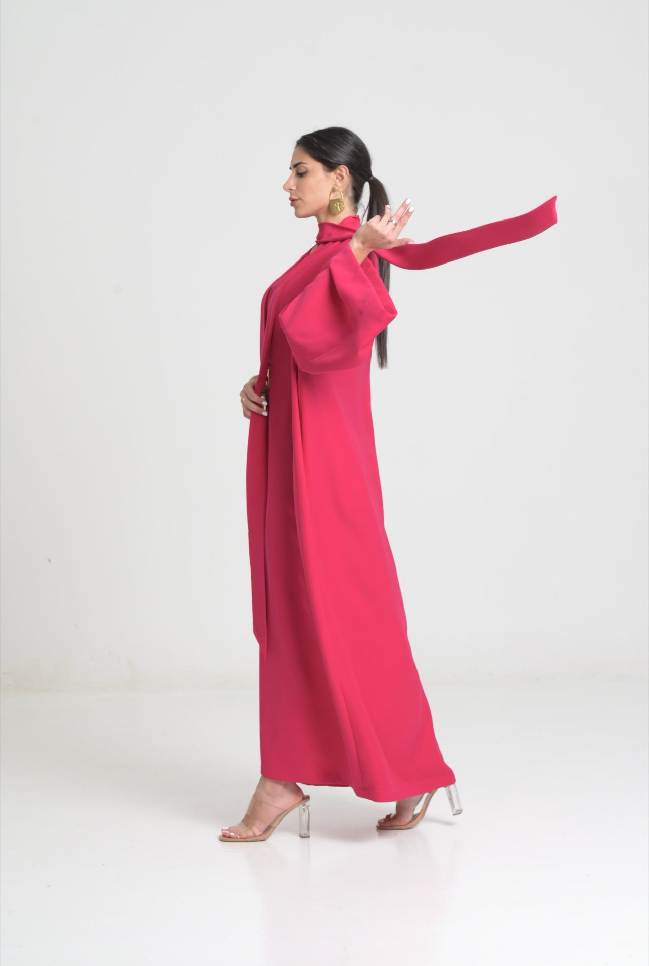 One size pink caftan