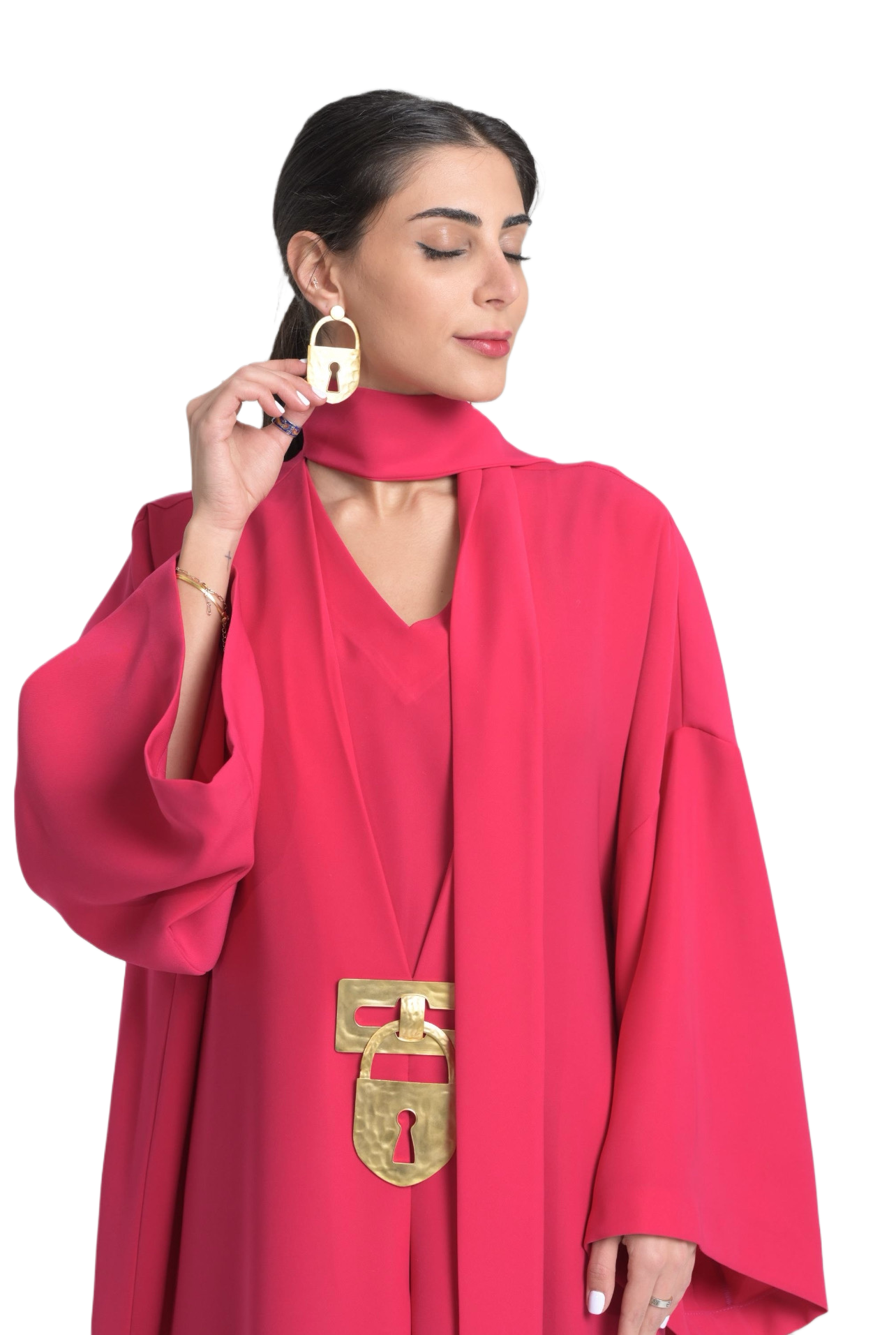One size pink caftan